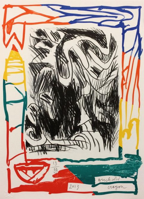 Hovedbilde Pierre Alechinsky, Crayon